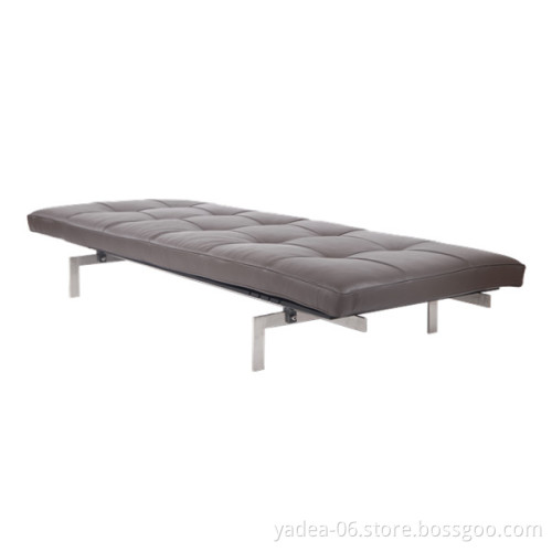 Poul Kjaerholm daybed black leather PK80 daybed replica